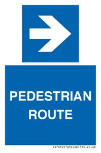 PEDESTRIAN ROUTE - right arrow
